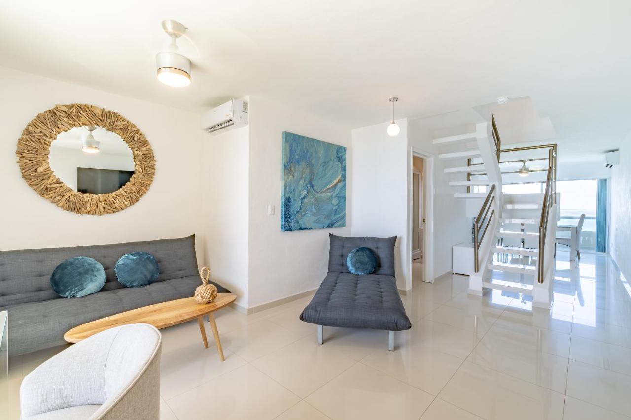 קנקון Ocean View Three Bedroom, Three Story Penthouse By The Beach מראה חיצוני תמונה